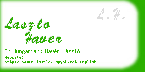 laszlo haver business card