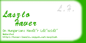 laszlo haver business card